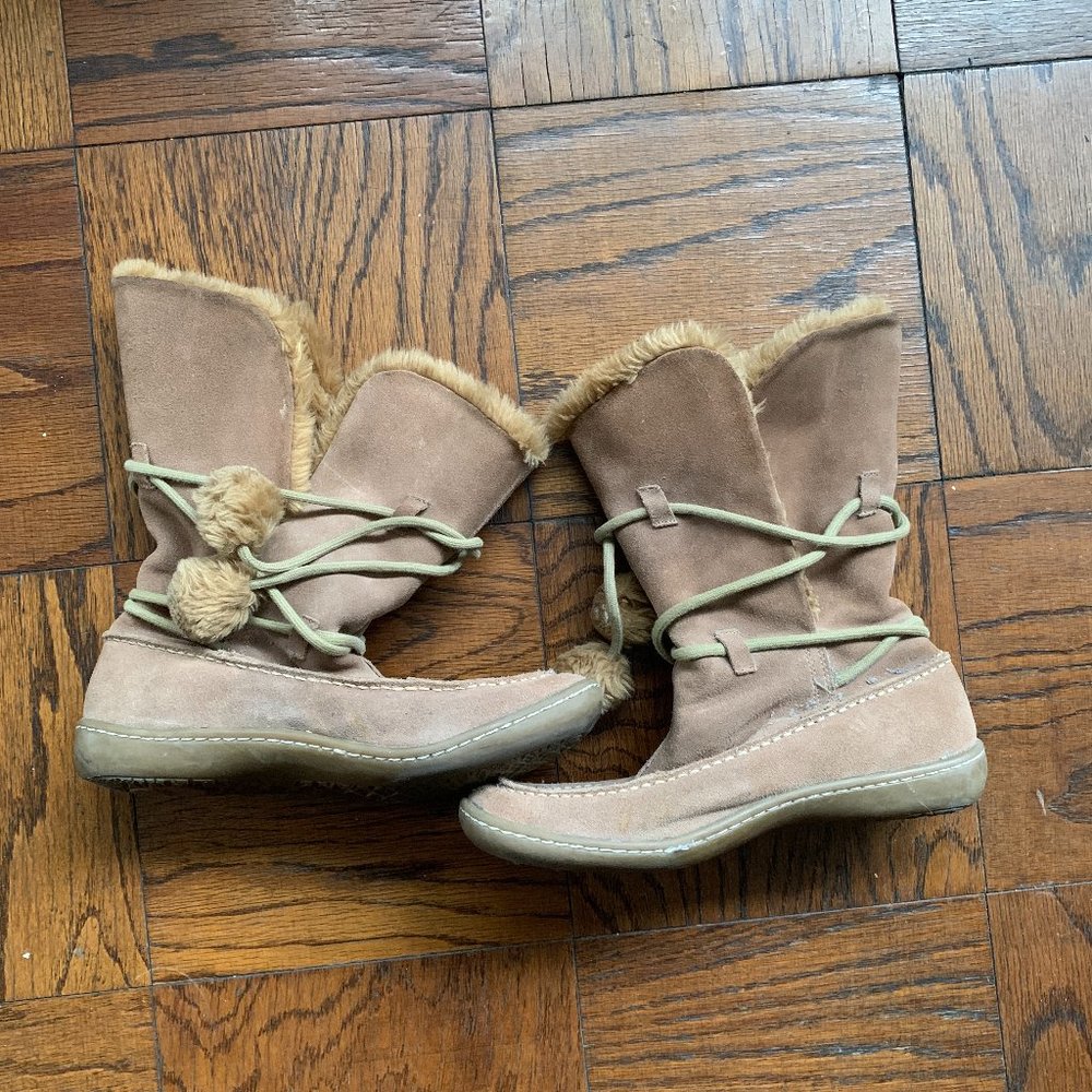Women's Steve Madden Iglou Suede Fur Lined Boots SZ 9